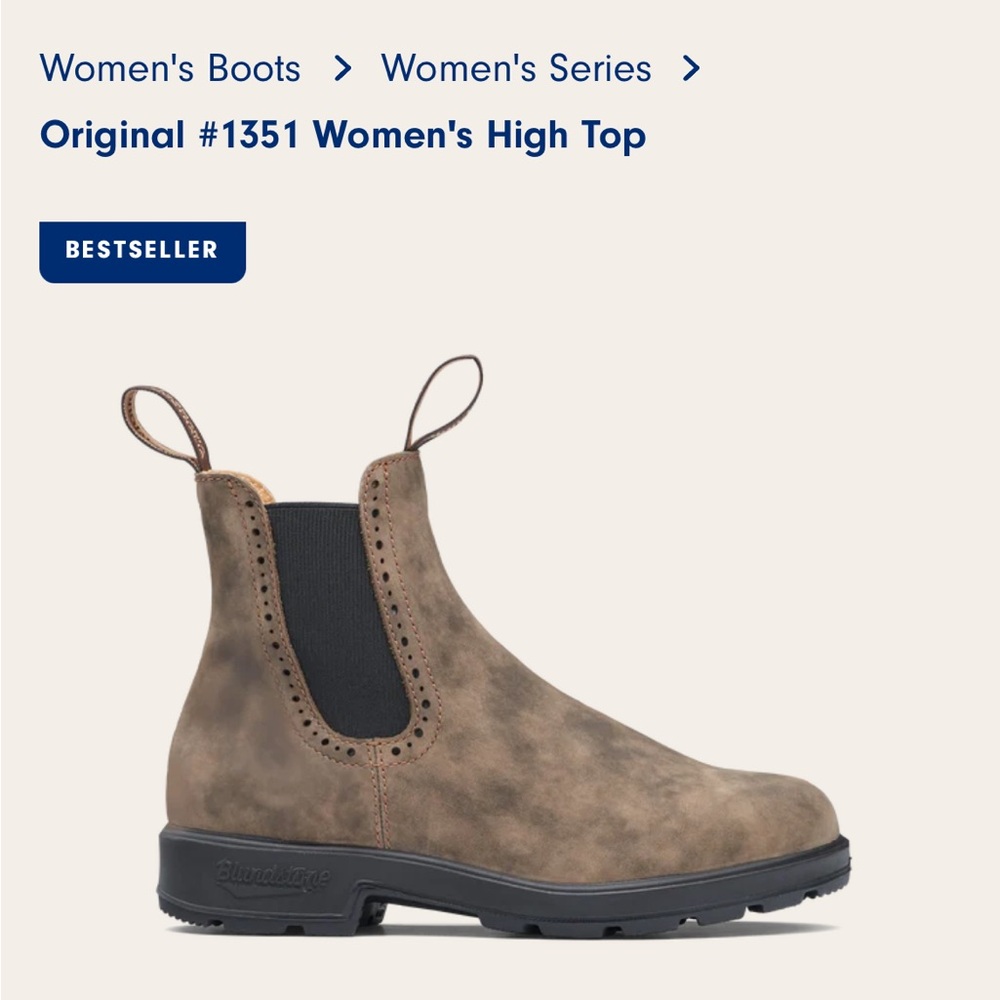 Brand new never worn size 7 (women’s 10) Blundstone high top boots, rustic brown